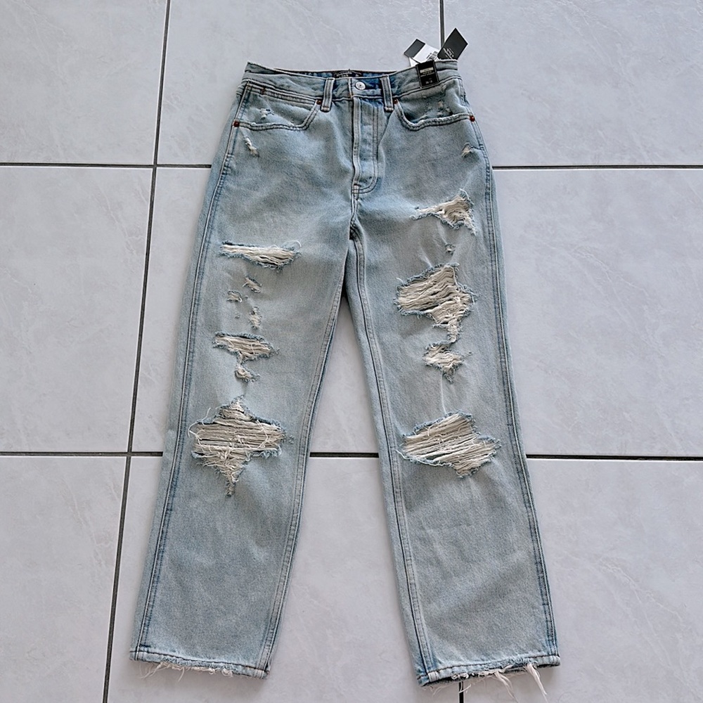 Abercrombie&Fitch Annie High Rise Ankle Straight Leg Jeans size 26/2 short